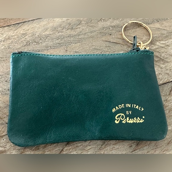 Vintage peruzzi Green Leather Keychain Wallet - Picture 3 of 7